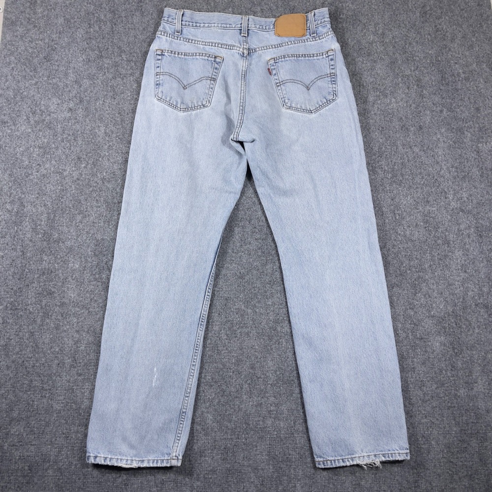 Vtg Levi's 505 Jeans Mens 32x30 Light Wash Blue Straight Leg Denim